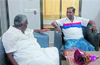 PWD Minister calls on ex CM Siddu at Ujire
